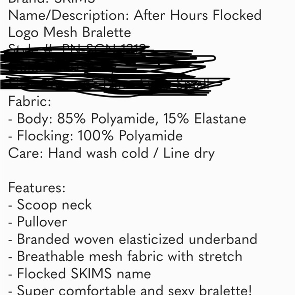 🤎SKIMS AFTER HOURS SCOOP NECK MESH BRALETTE BRA IN JASPER S - Picture 4 of 5